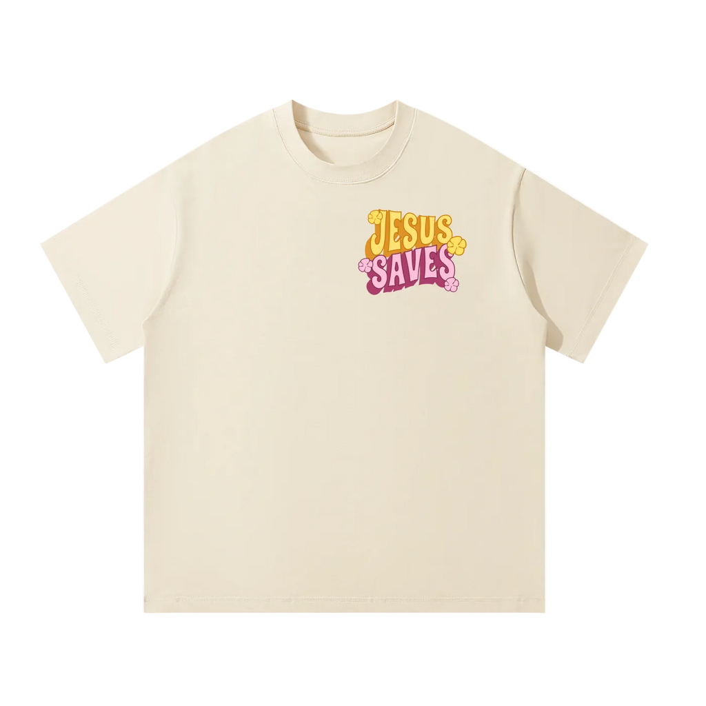 ALPHA OMEGA - Jesus Saves Oversized T-Shirt