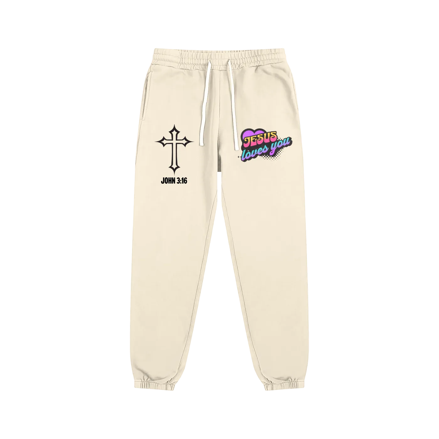Retro Jesus Loves You Sweatpants