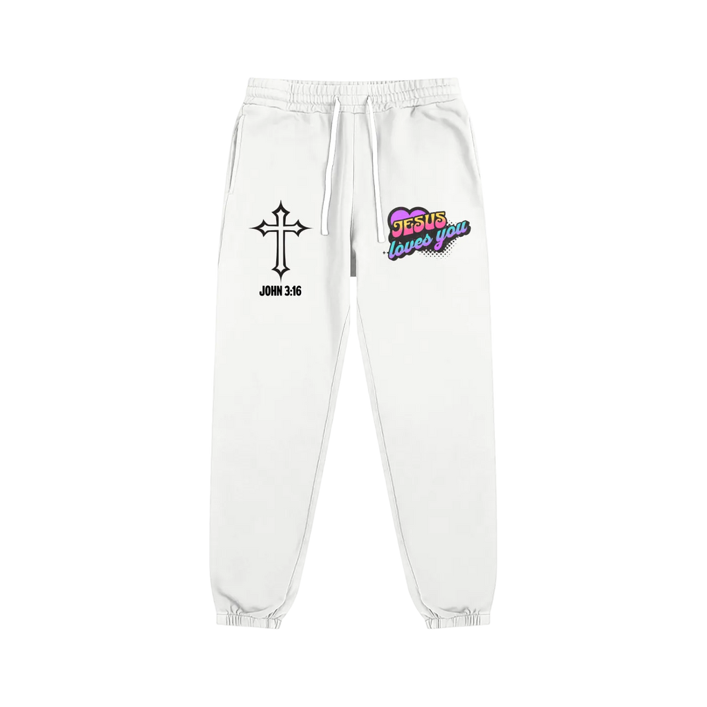 Retro Jesus Loves You Sweatpants